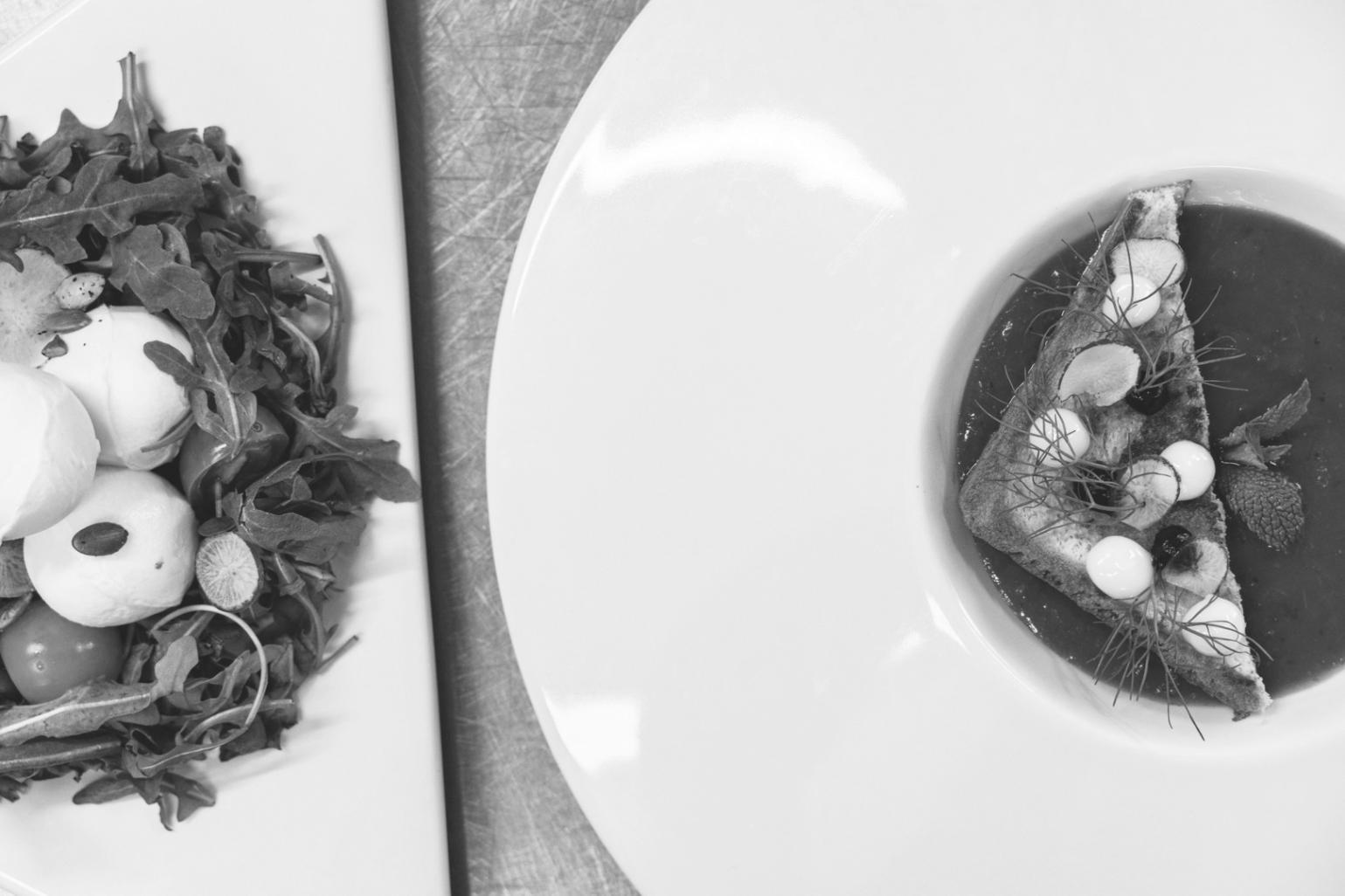 Beautifully plated culinary creation by Zenra Spark student